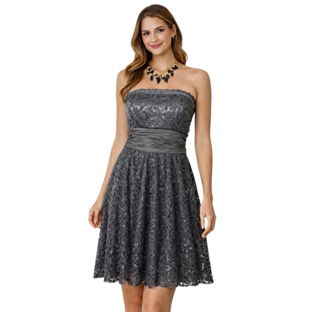 Marc Bouwer Black Beaded Bubble Cocktail Dress 6